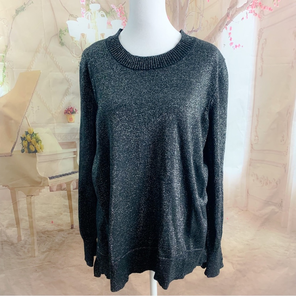 NEW Michael Kors Shimmer Crew Neck Sweater - Picture 2 of 10